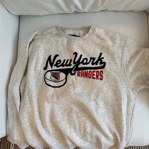 New York Rangers Heather Gray Sweatshirt - Large